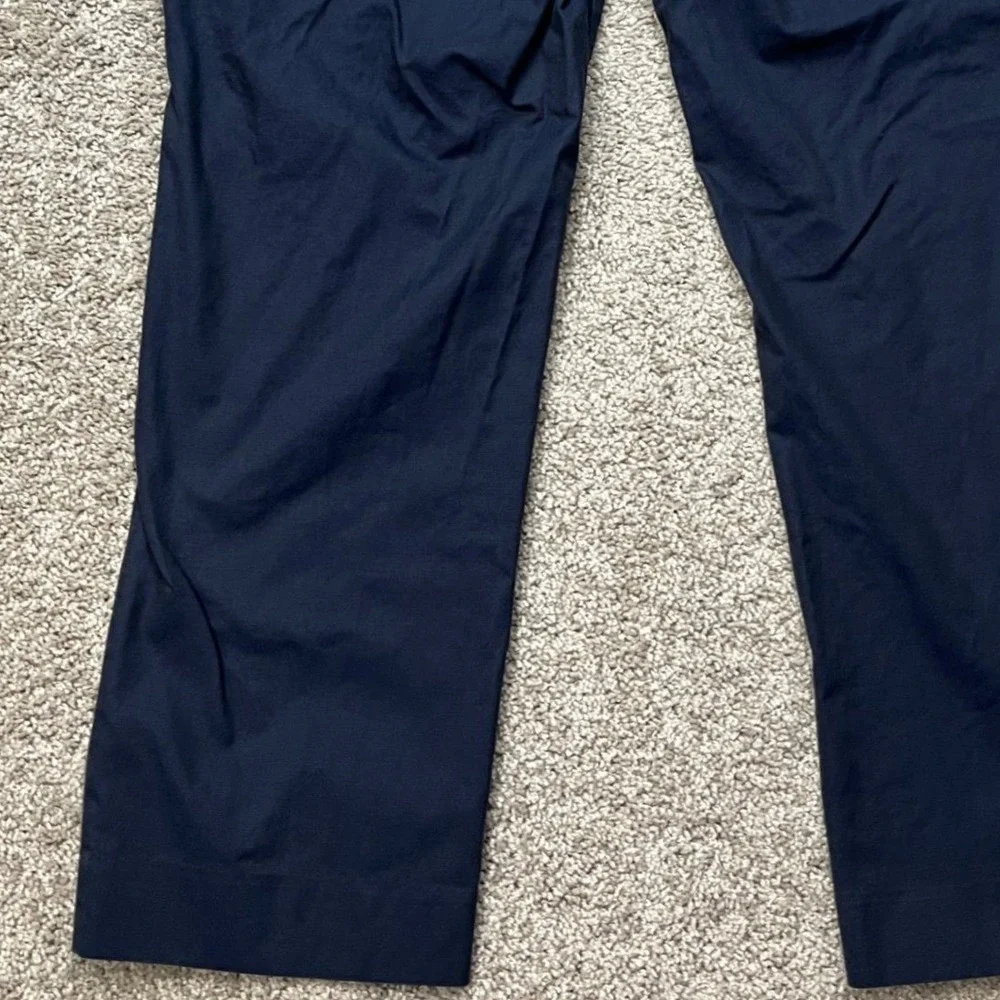Banana Republic Chino Pants Mens 38x30 Navy Blue Slim Fit Flat Front Stretch EUC